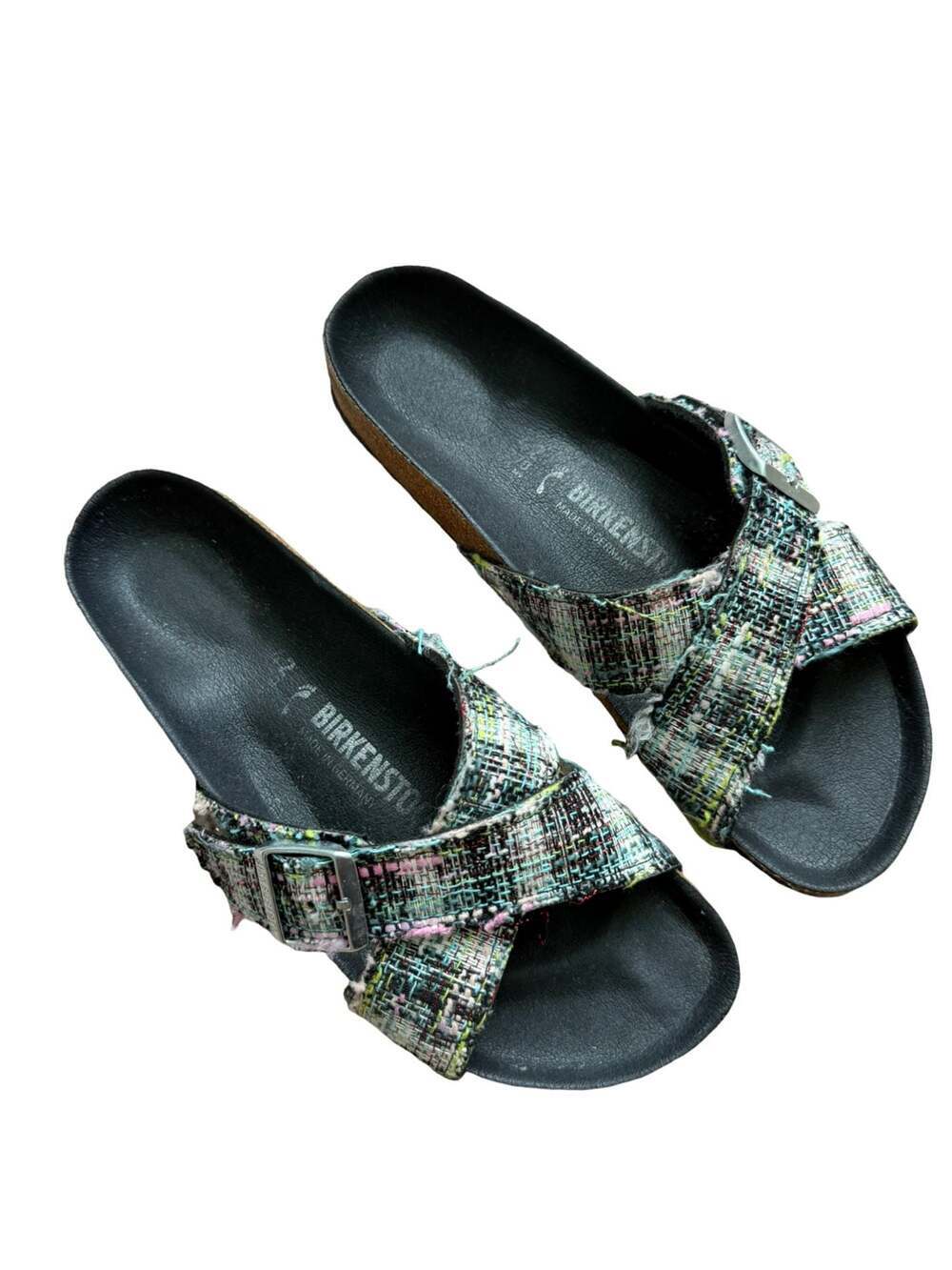 Birkenstock Siena Multicolor Festive Weave Criss Cross Sandals